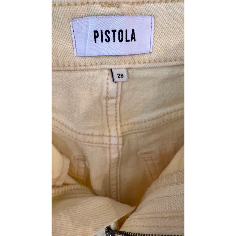 EVEREVE PISTOLA Denim Eli Pants Barrel Leg Jeans Soft Buttercup Yellow Size 28 - Picture 3 of 10